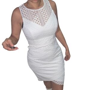 Guess White Lace Mini Dress